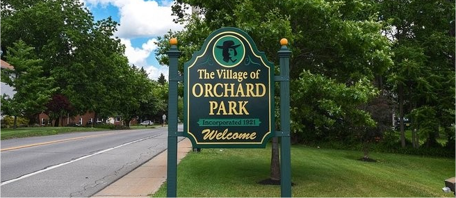 welcome to Orchard Park New York Sign