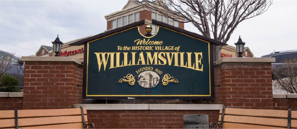 Williamsville village entrance sign